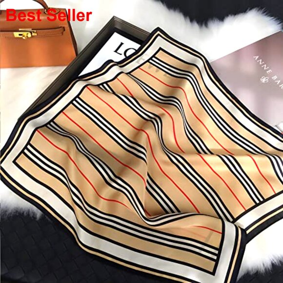 100% Mulberry Silk Scarf, 21x21 Square, Versatile Fashion Accessory - Picture 3 of 7